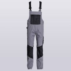 Latzhose 1125 grau/schwarz